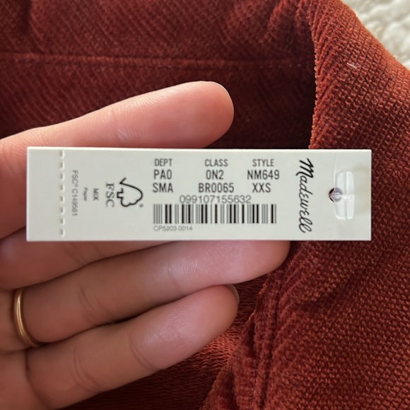 NWT Madewell Corduroy Twill Oversized Shirt Jacket - Picture 14 of 14